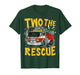 Two The Rescue Firetruck 2 Yr Old boy 2nd Birthday Party T-Shirt