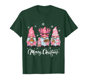 Cute Gnomes Merry Christmas Light Family Gnome Xmas Matching T-Shirt
