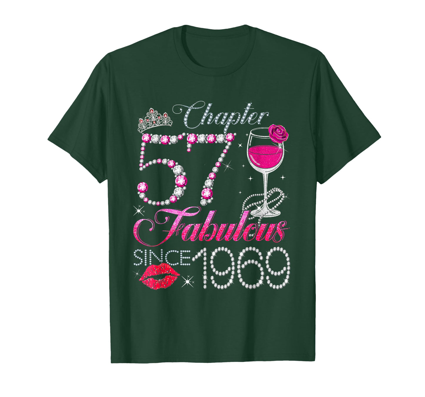 Chapter 57 Fabulous Since 1969 57th Birthday Queen Diamond T-Shirt