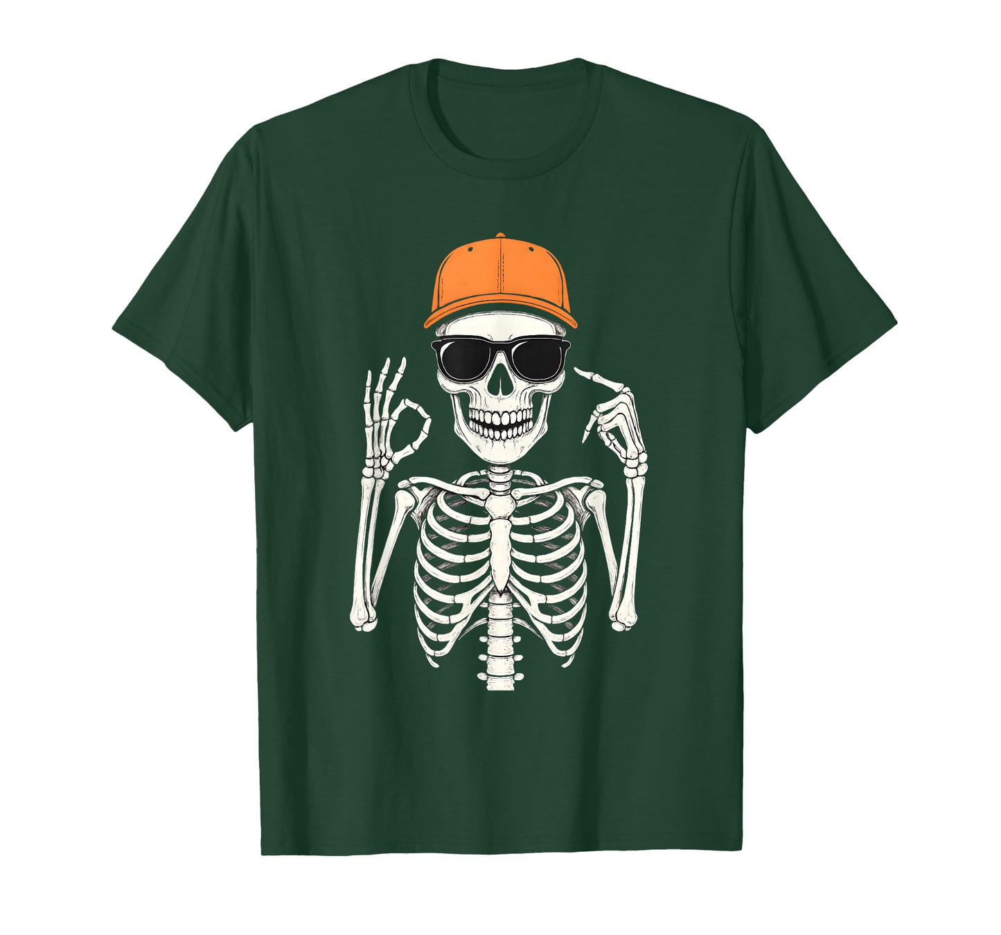 6 7 Meme Skeleton Hand Halloween Funny Six Seven Boy Men Kid T-Shirt