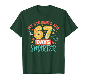 My Students are 67 Days Smarter Funny Teacher Kids 6 7 Meme T-Shirt