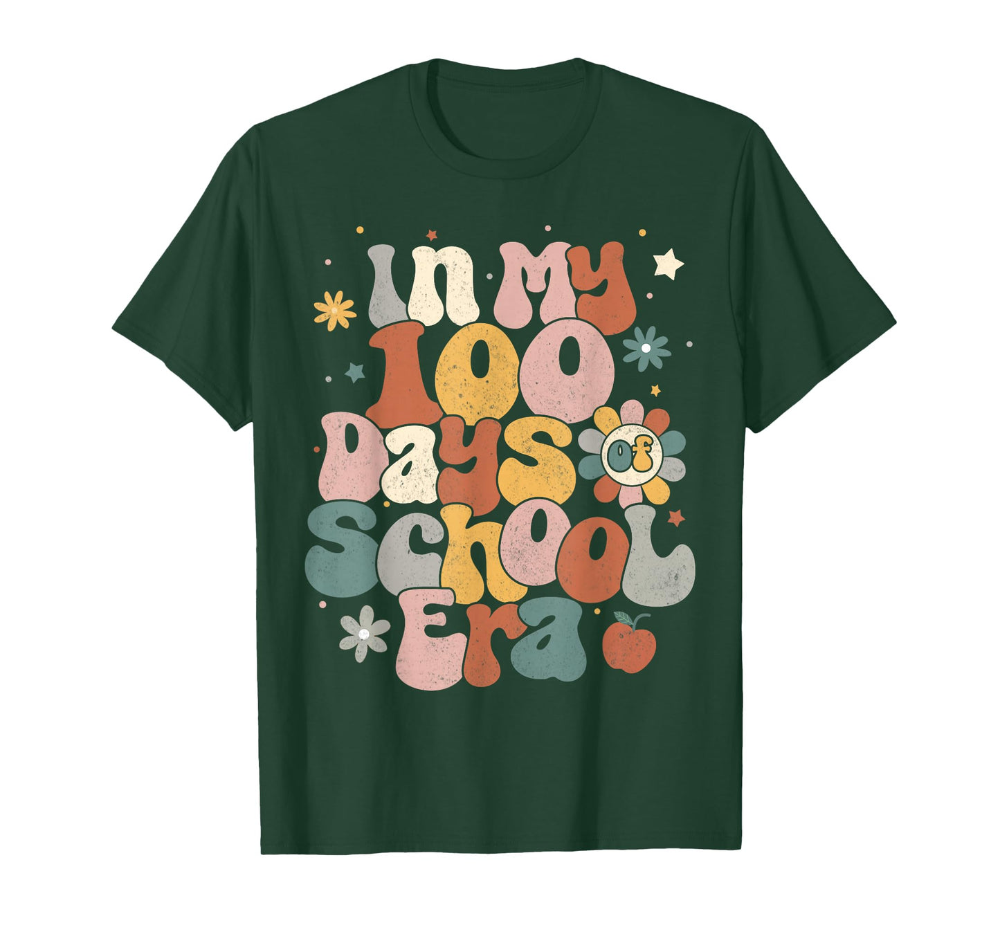in My 100 Days of School Era Retro 100th Day of School T-Shirt