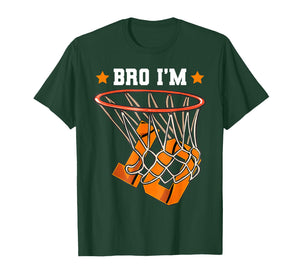 Kids Bro I'm 10 Year Old Basketball 10th Birthday Boy T-Shirt