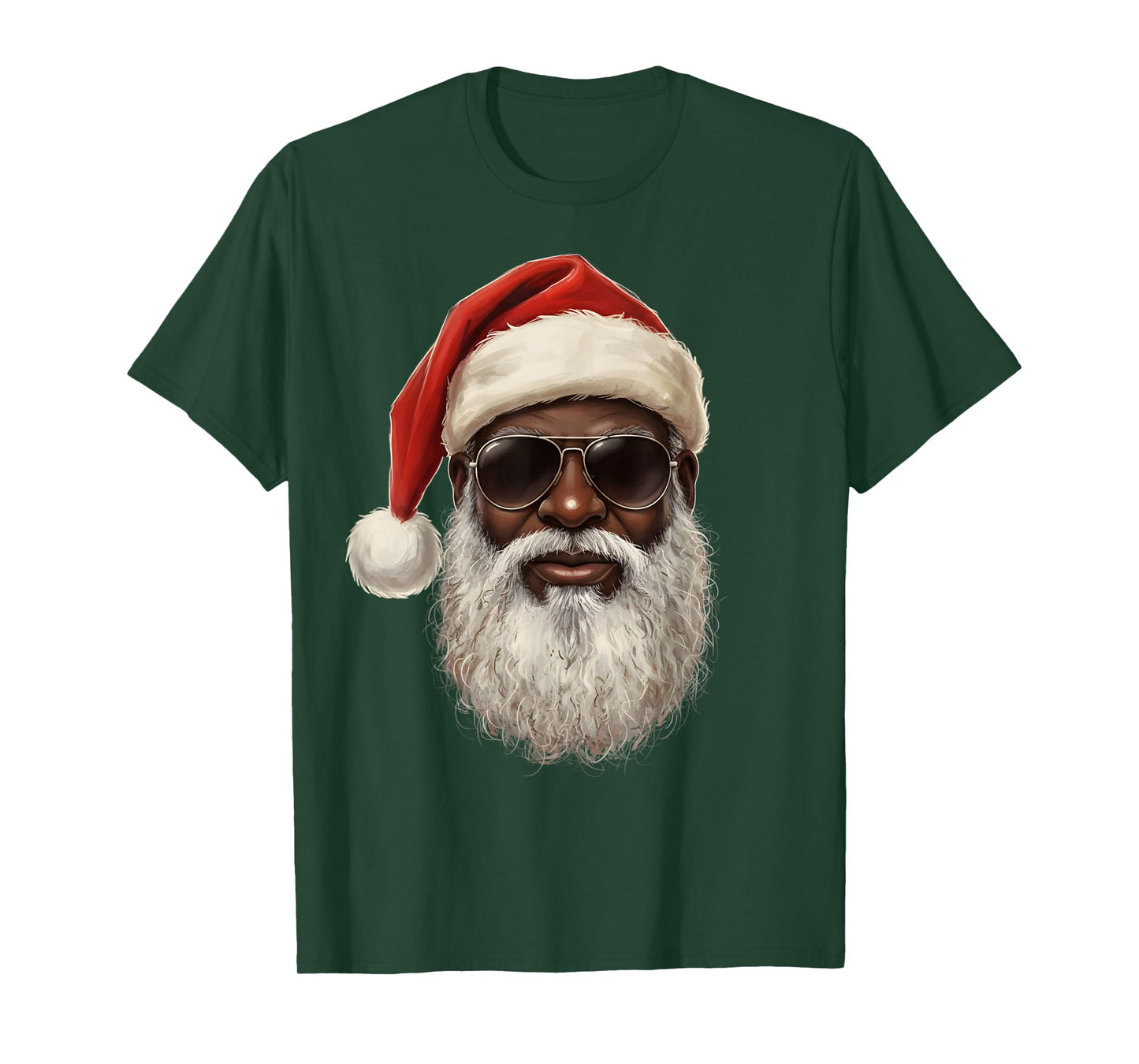 Vintage Cool Black Christmas Santa African Xmas Men Boy Kid T-Shirt