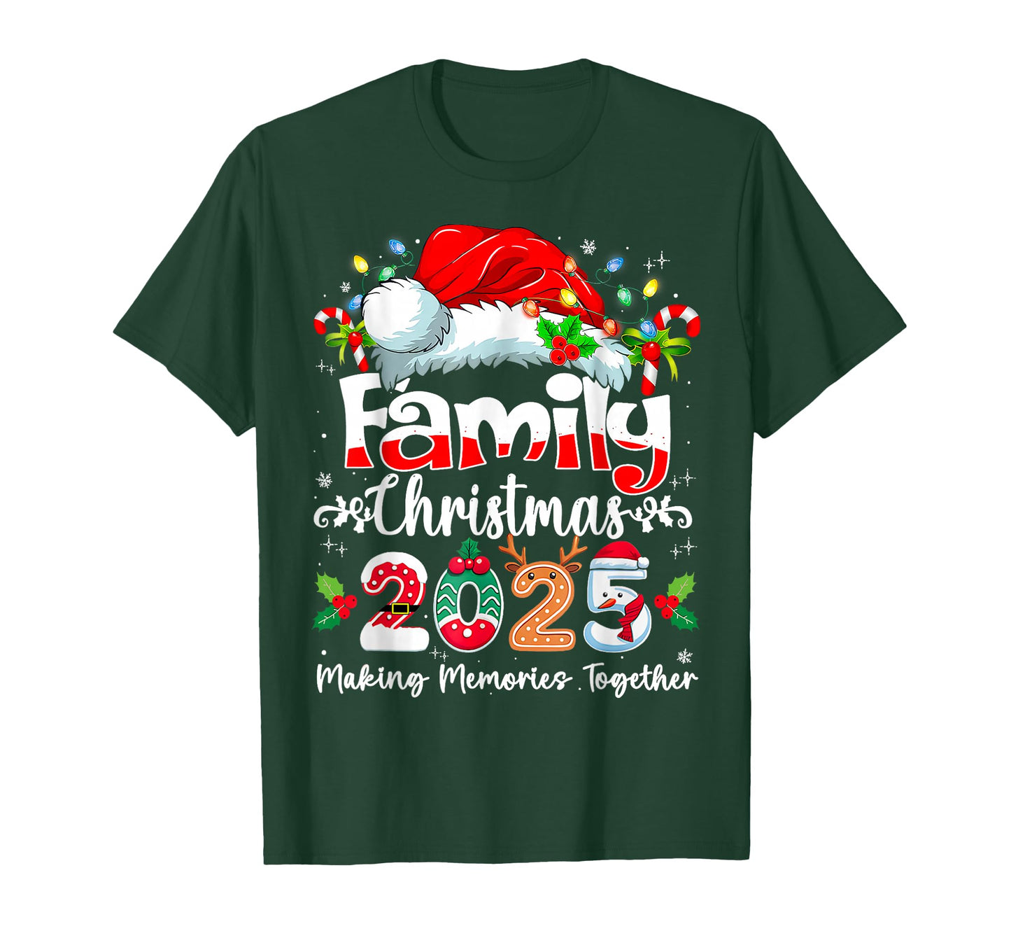 Family Christmas 2025 Matching Outfit Xmas Squad Santa T-Shirt