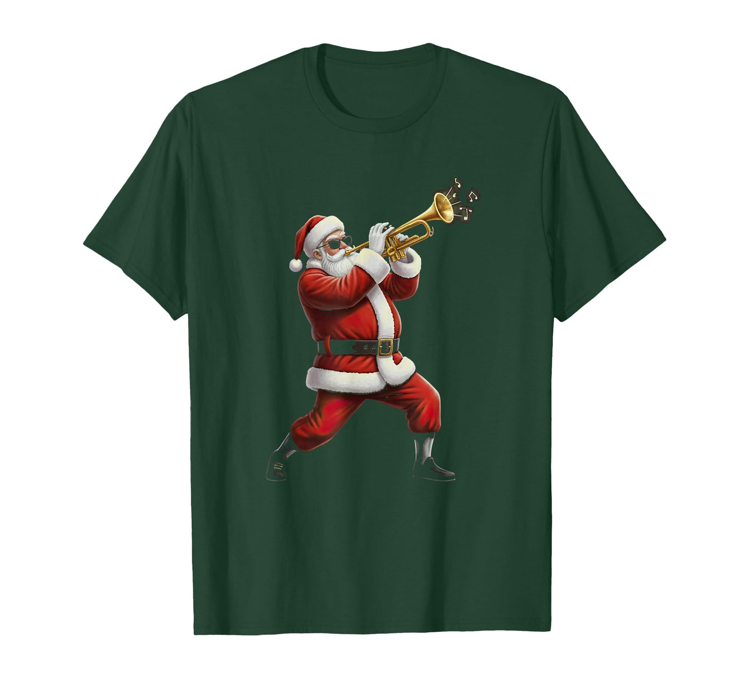 Funny Trumpet Santa Christmas Graphic Player Trumpetist T-Shirt
