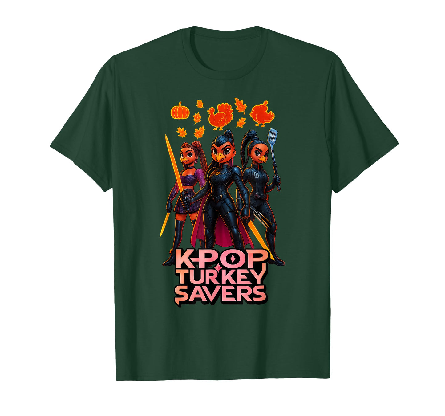 K-Pop Turkey Savers | Funny Thanksgiving Graphic T-Shirt