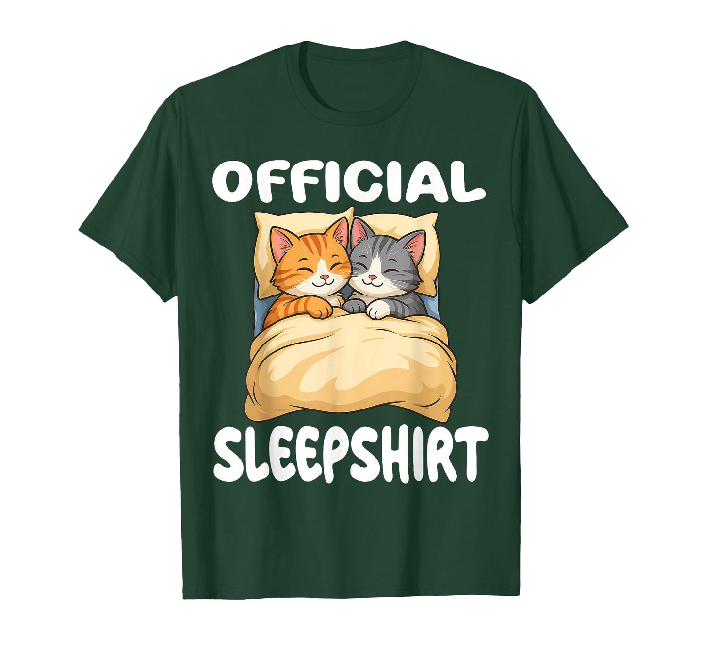 Official Sleepshirt Cute Sleeping Cat Animal Lovers Pajama T-Shirt