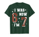 I was 6 Now I'm 7 Year Old Football Theme 7th Birthday Boy T-Shirt