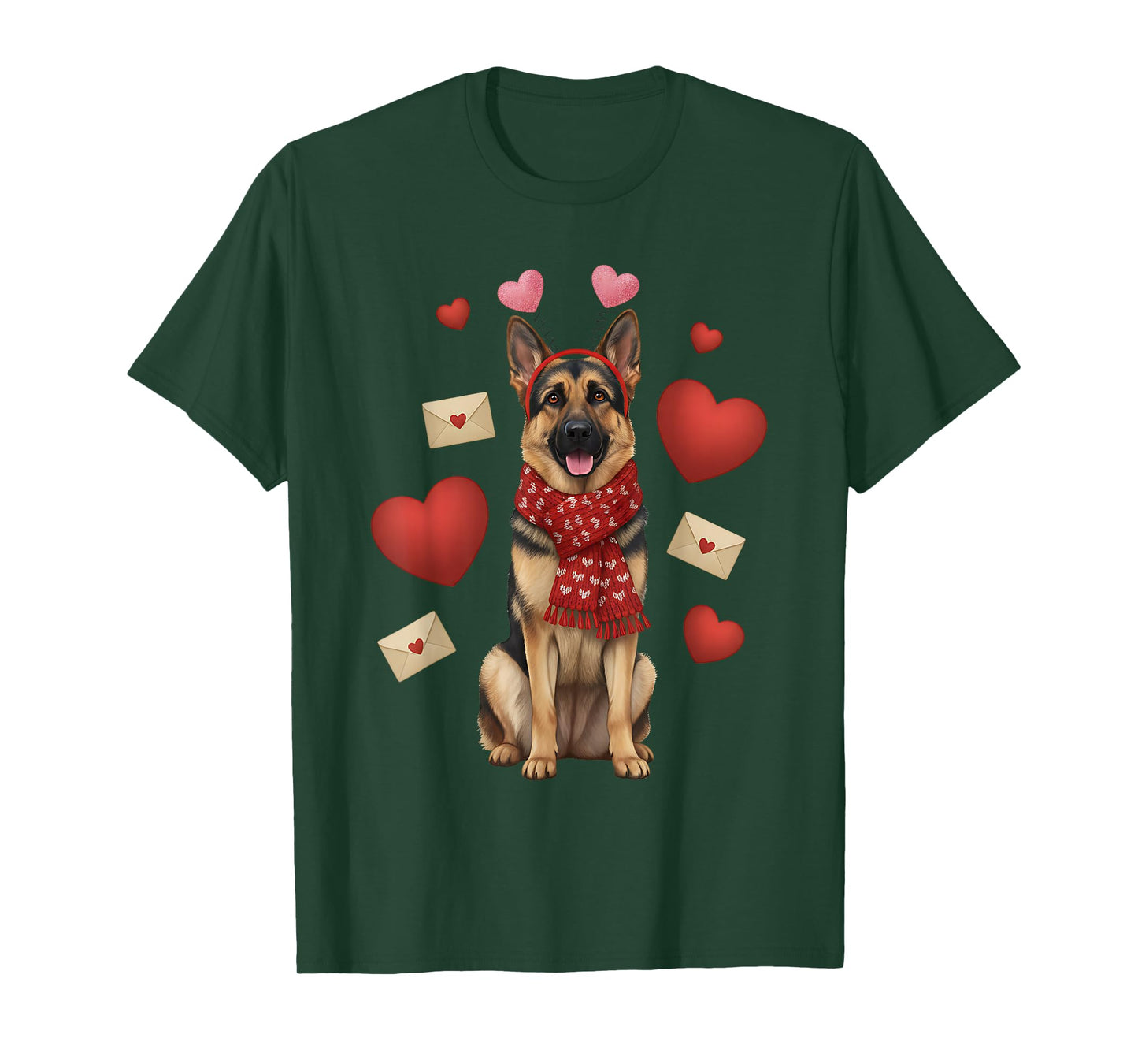 Cute German Shepherd Valentine’s Day Dog Mom - German Lover T-Shirt