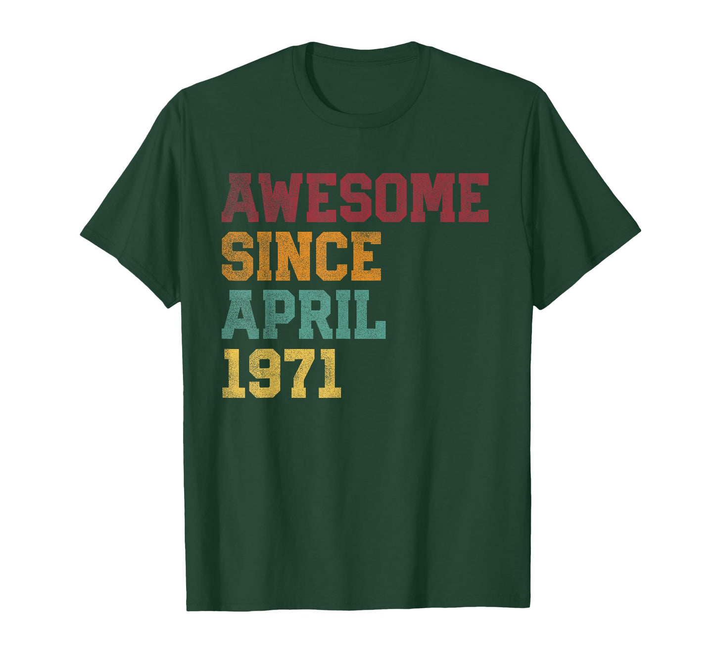 Awesome Since April 1971 55th Birthday 55 Years Old - Retro T-Shirt