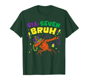 Mardi Gras Six Seven Bruh Crawfish Jester Beads 67 Meme Boys T-Shirt