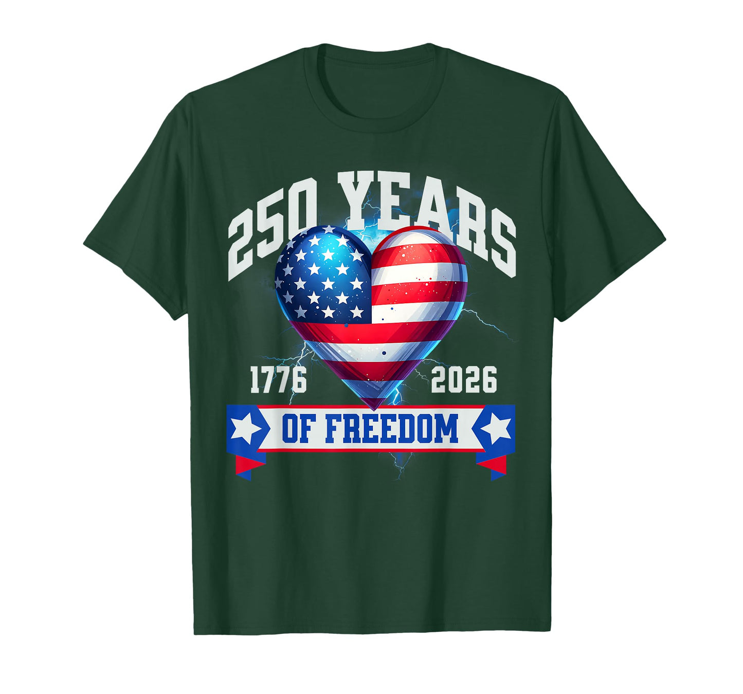 Pride in 250 Years of Freedom 1776-2026 Independence Day T-Shirt