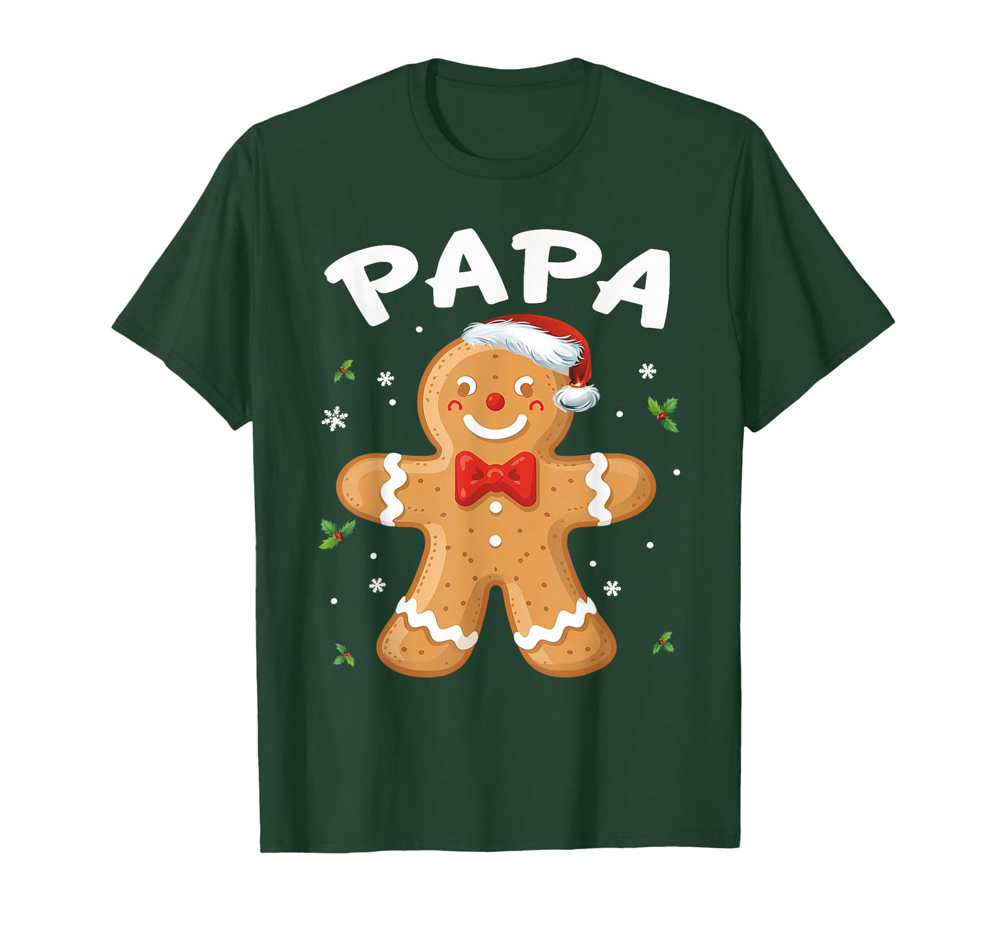 Papa Gingerbread Cookie Family Christmas Matching Holiday T-Shirt