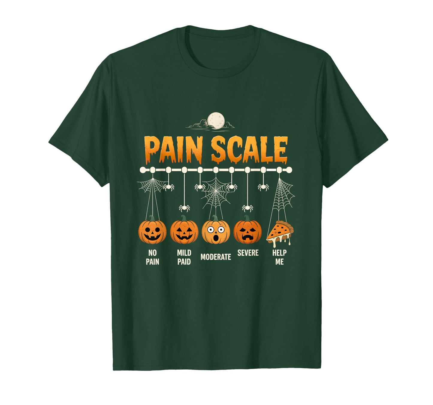 Halloween Pain Scale Pumpkin Trauma Nurse Triage Medical T-Shirt