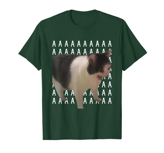 Screaming Cat Meme Funny Internet Meme Silly Cat Cute Kitten T-Shirt