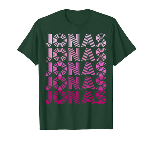 Retro Jonas First Name I Love Jonas 80's Vintage Birthday T-Shirt