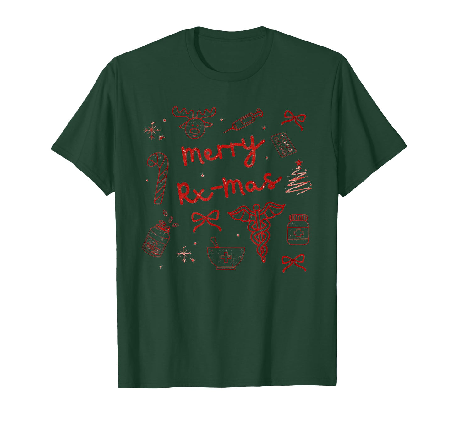 Merry Rx-mas Christmas Pharmacy Pharmacist Sweater Pharm Tec T-Shirt