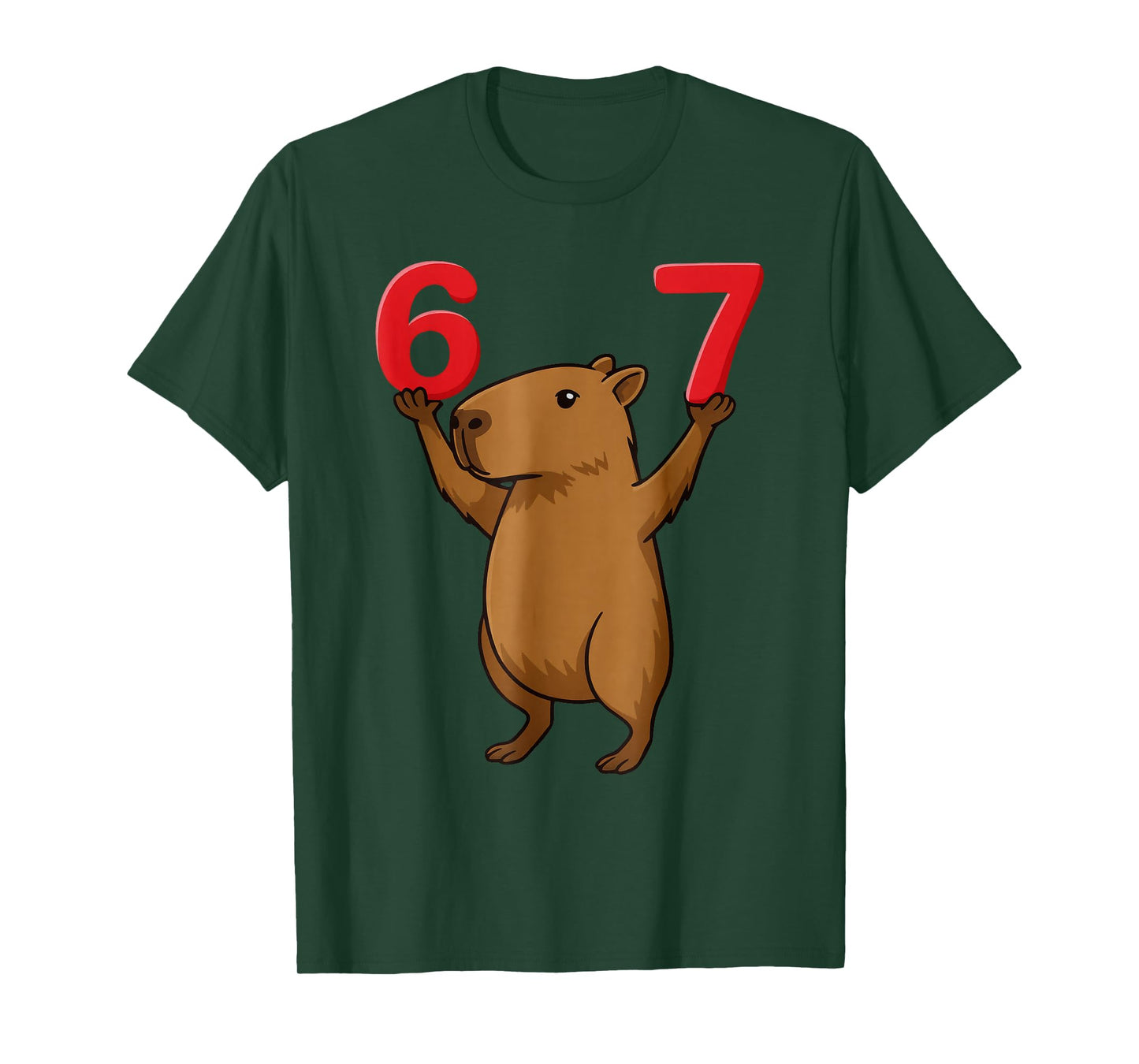 Capybara 67 Meme Six Seven Funny T-Shirt
