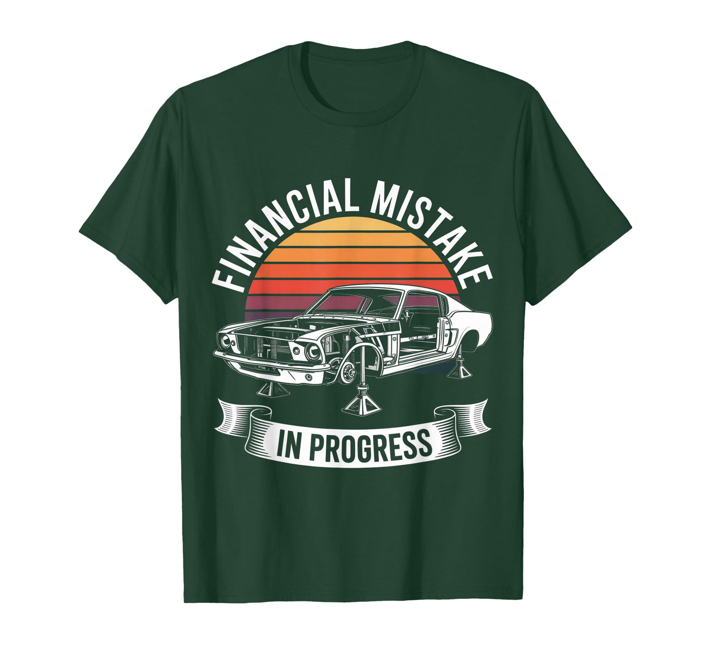 Classic 1960s Muscle Car Financial Mistake in Progress T-Shirt