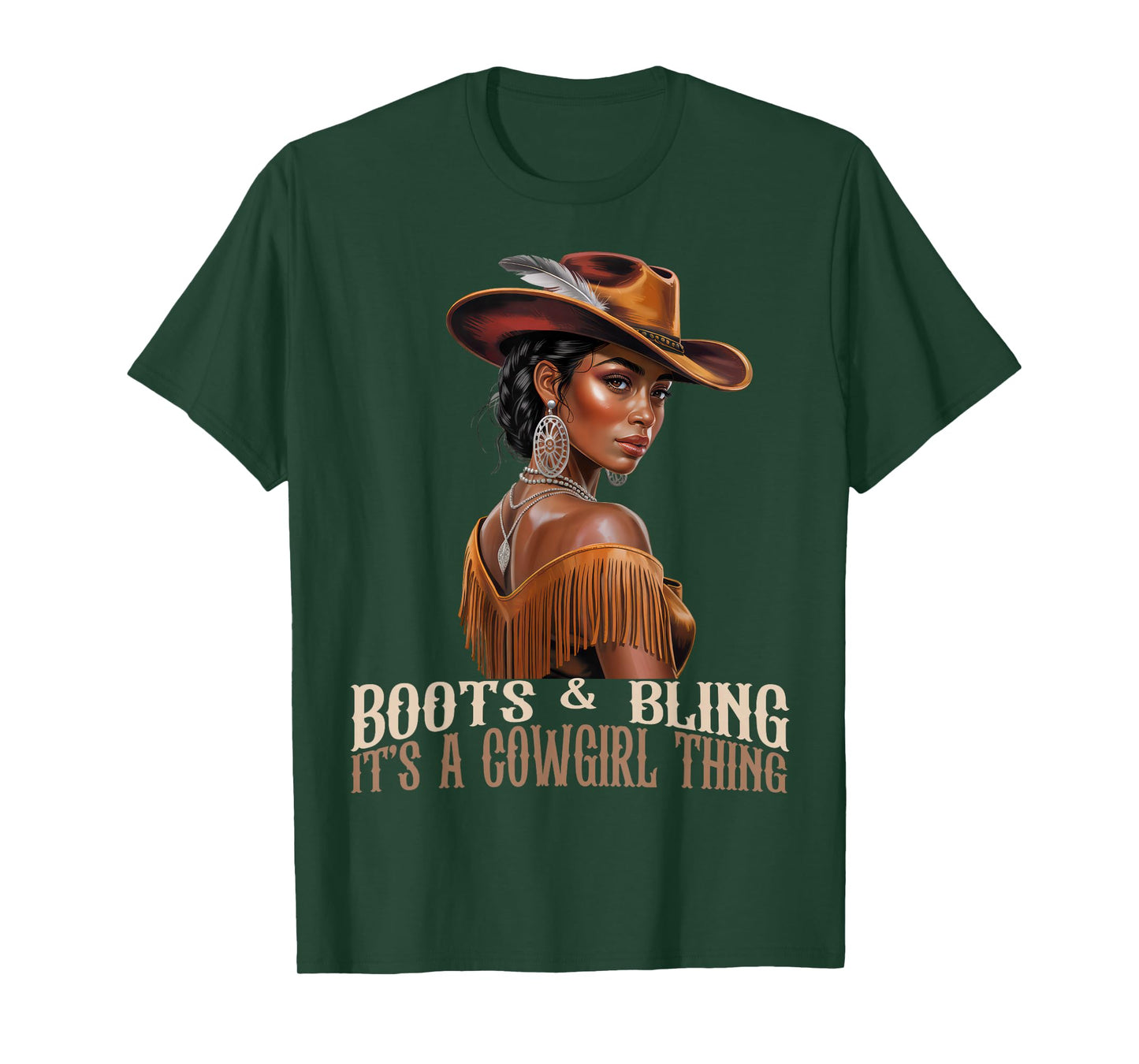 Boots & Bling It's Cowgirl African Women Black History Month T-Shirt