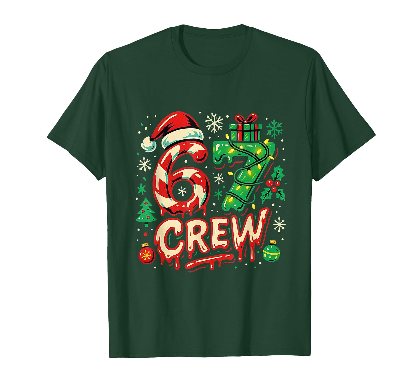 67 Crew Matching Christmas Family Meme Holiday Design T-Shirt