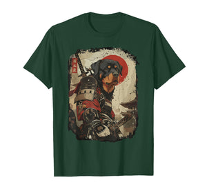 Samurai Rottweiler Dog Lover Vintage Mens Graphic T-Shirt
