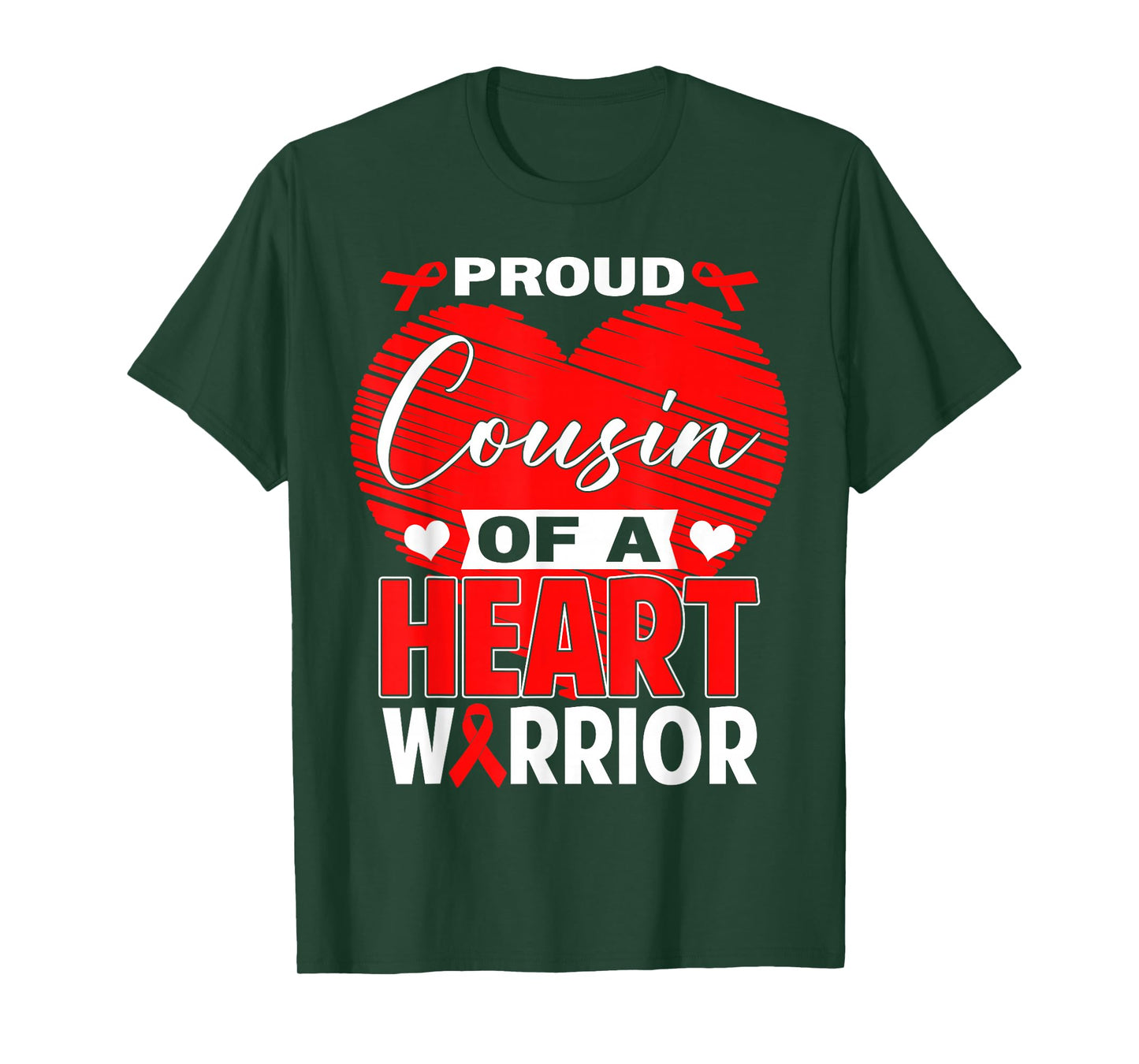 Proud Cousin of Heart Warrior Heart Disease Awareness T-Shirt