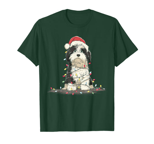 Funny Havanese Christmas Graphics Dog Lights Lover T-Shirt