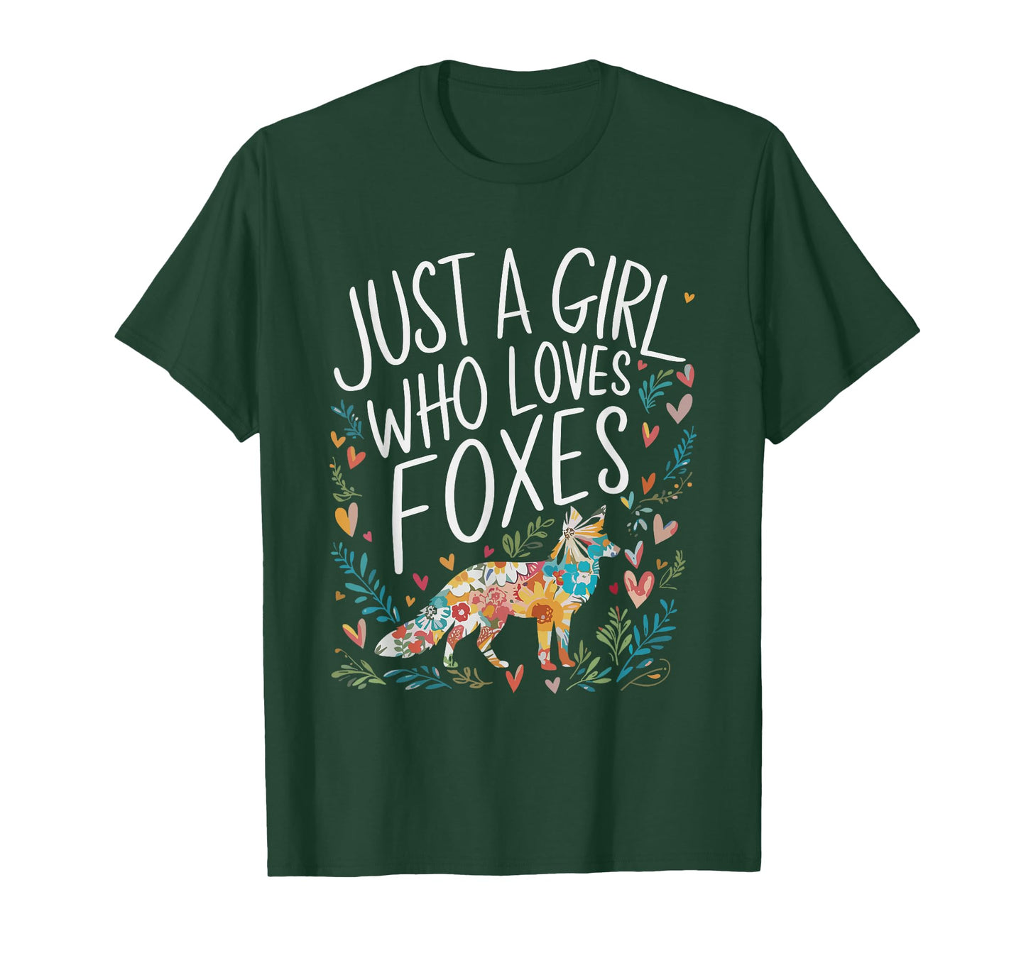 Cute Just A Girl Who Loves Foxes Men Women Girls T-Shirt