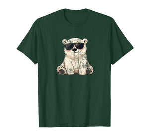 Polar Bear Cool Panda Sunglasses T-Shirt