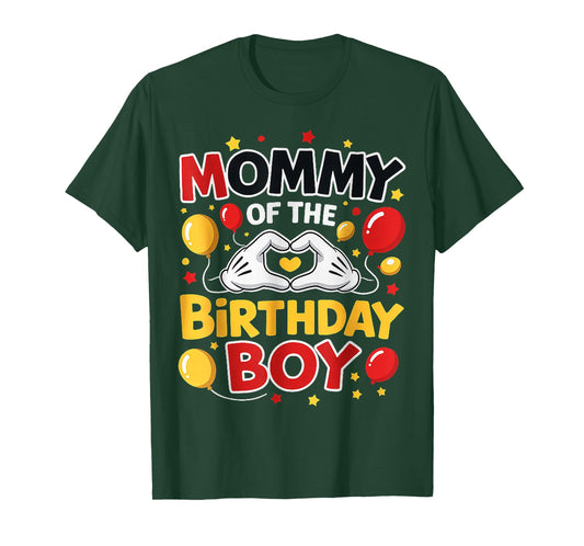 Mommy of The Birthday Boy Family Party Birthday T-Shirt