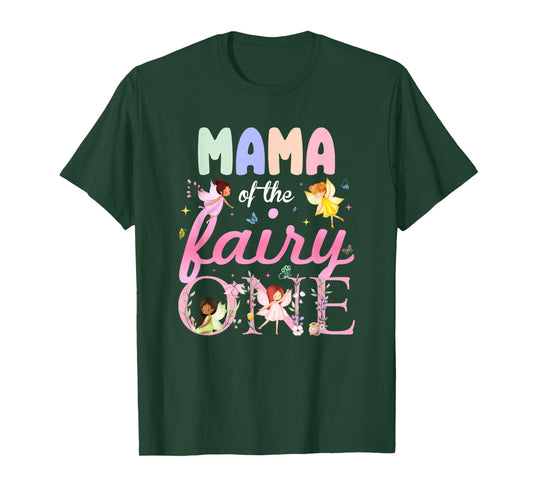 Mama of The Fairy One 1St Birthday Girl Family Matching T-Shirt