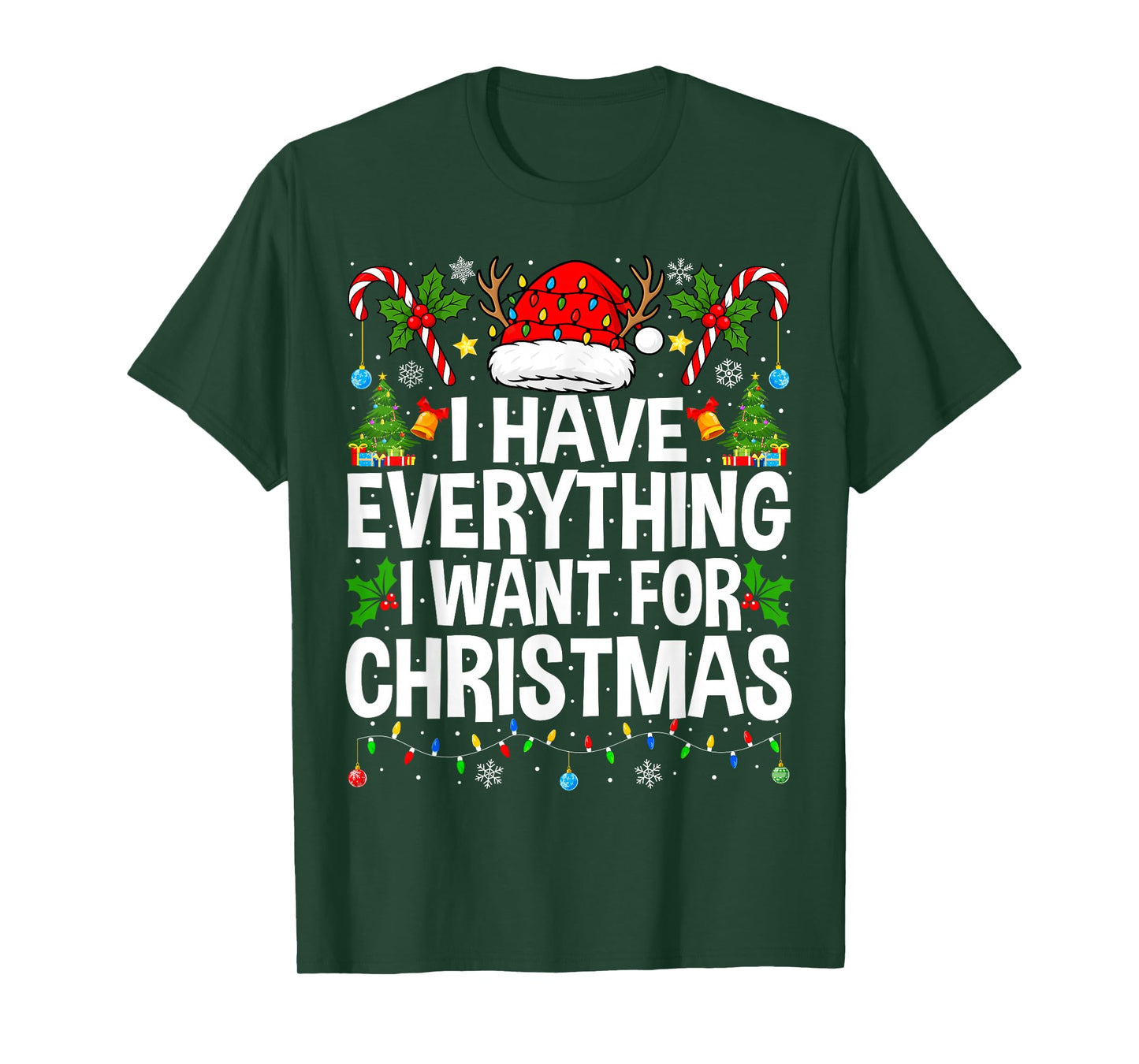 I Have Everything I Need Couples Pajamas Christmas Couple T-Shirt