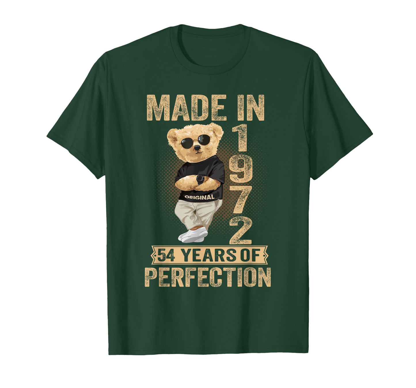 54 Year Old Made in 1972 Teddy Bear 54th Birthday Men Women T-Shirt