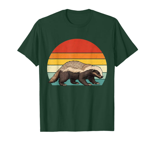 Vintage Honey Badger Retro Wildlife Animal Lover Men Women T-Shirt