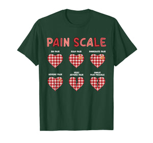 Pain Scale Heart Pain Assessment Trauma Nurse Valentines Day T-Shirt