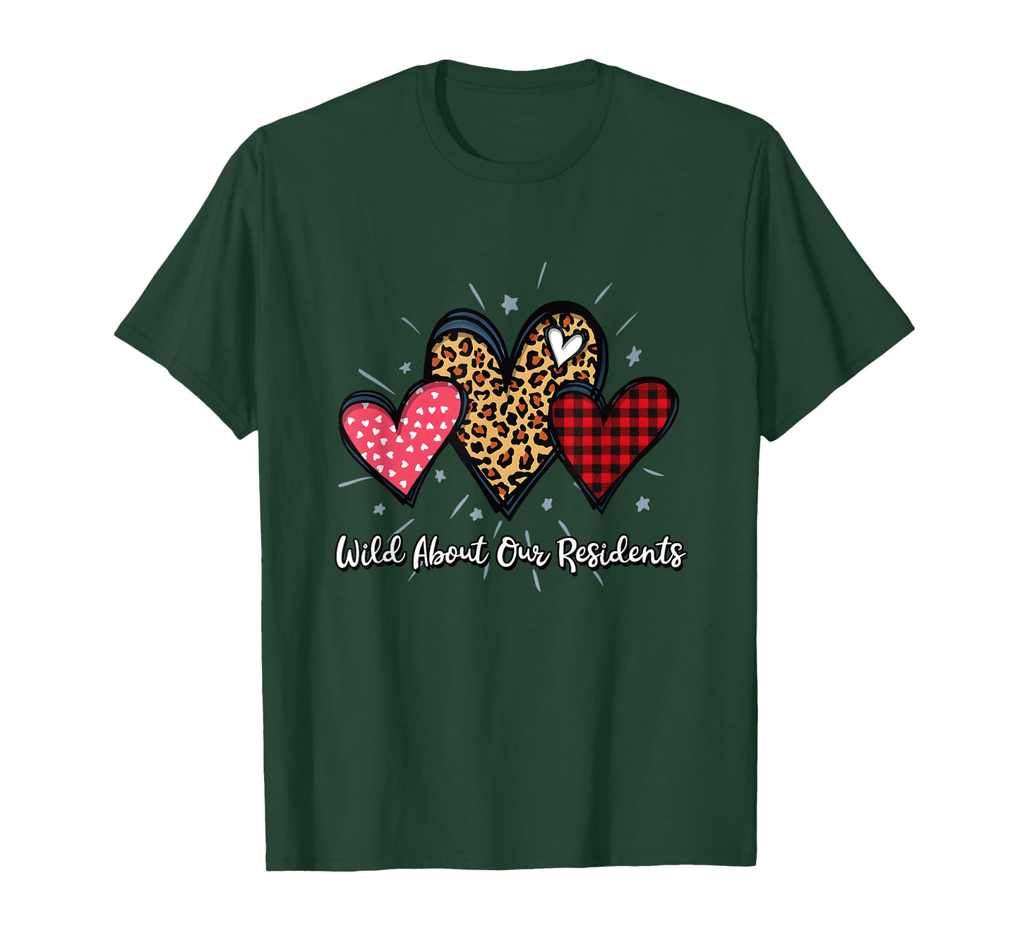 Wild About Our Residents Valentines CNA Caregiver Nursing T-Shirt