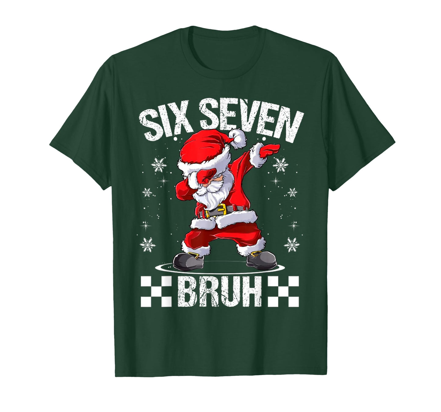 Six Seven Bruh 6-7 Meme Xmas Matching Pjs Christmas T-Shirt