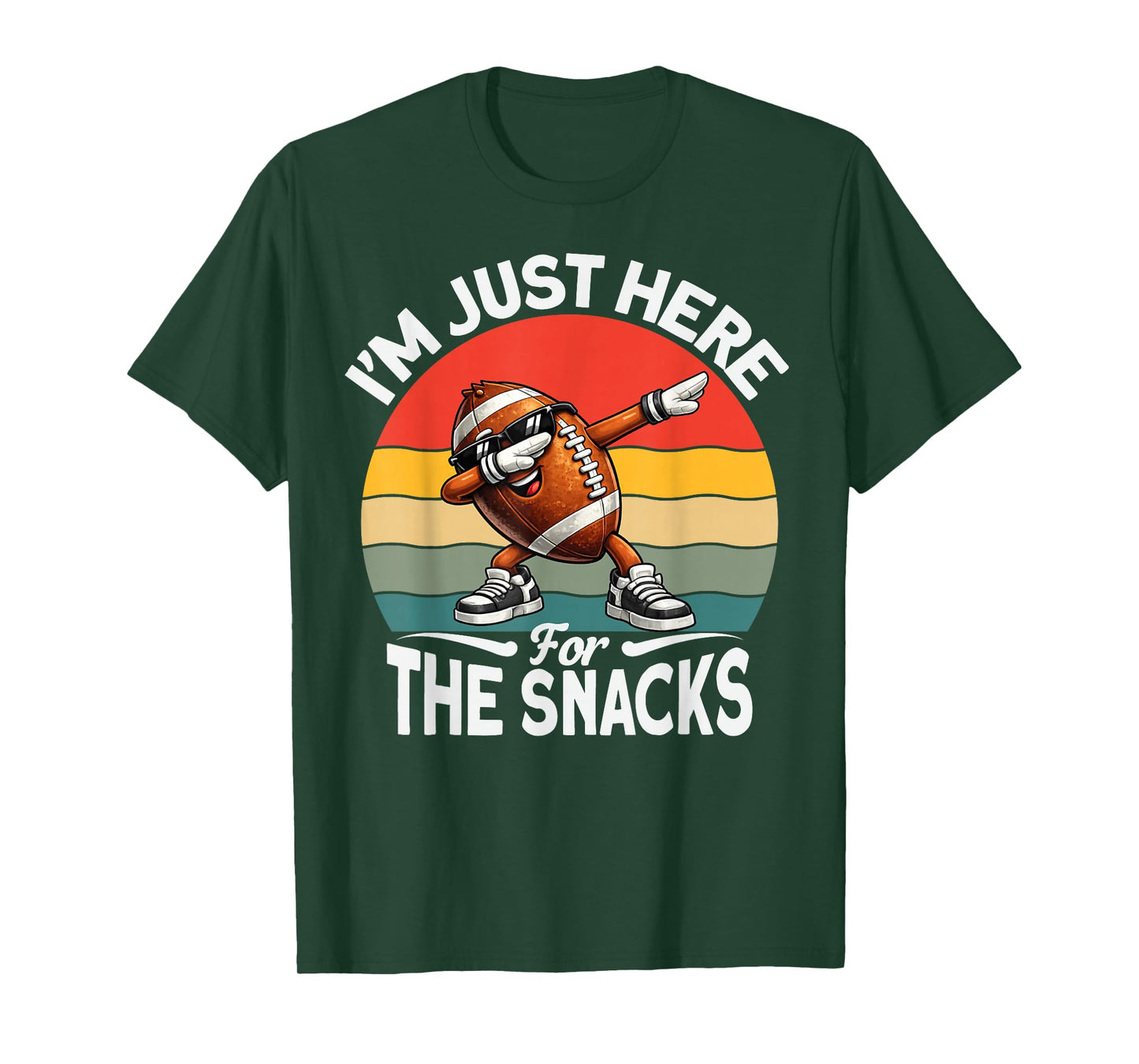 Funny I'm Just Here for The Snacks Football Kids Boys Girls T-Shirt