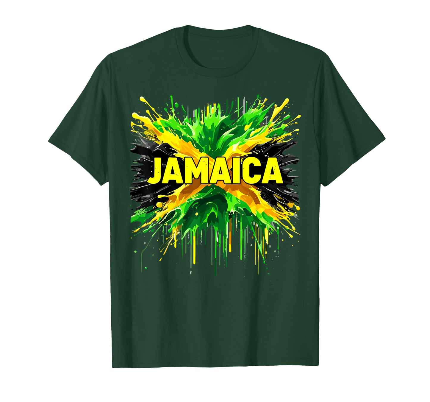 Jamaican Flag Splash Jamaica T-Shirt