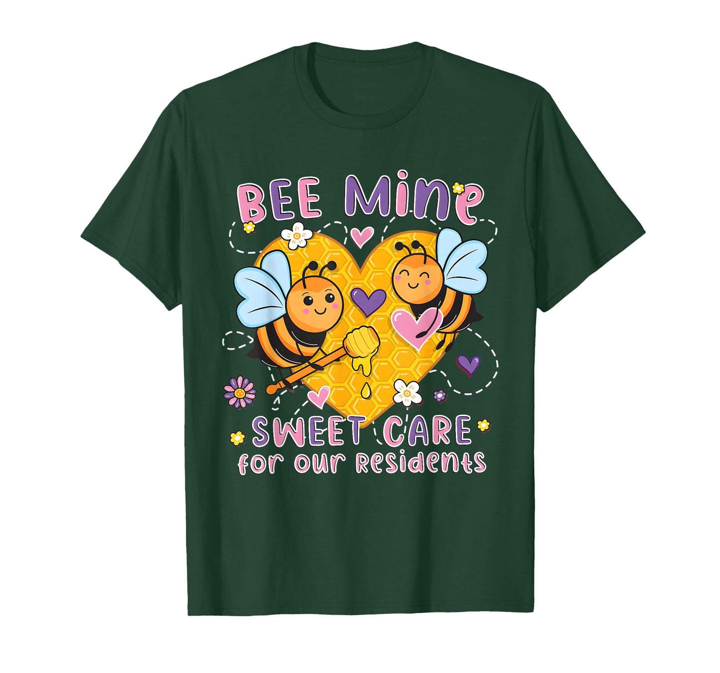 Bee Mine Sweet Care Caregivers Valentines Nursing Home T-Shirt