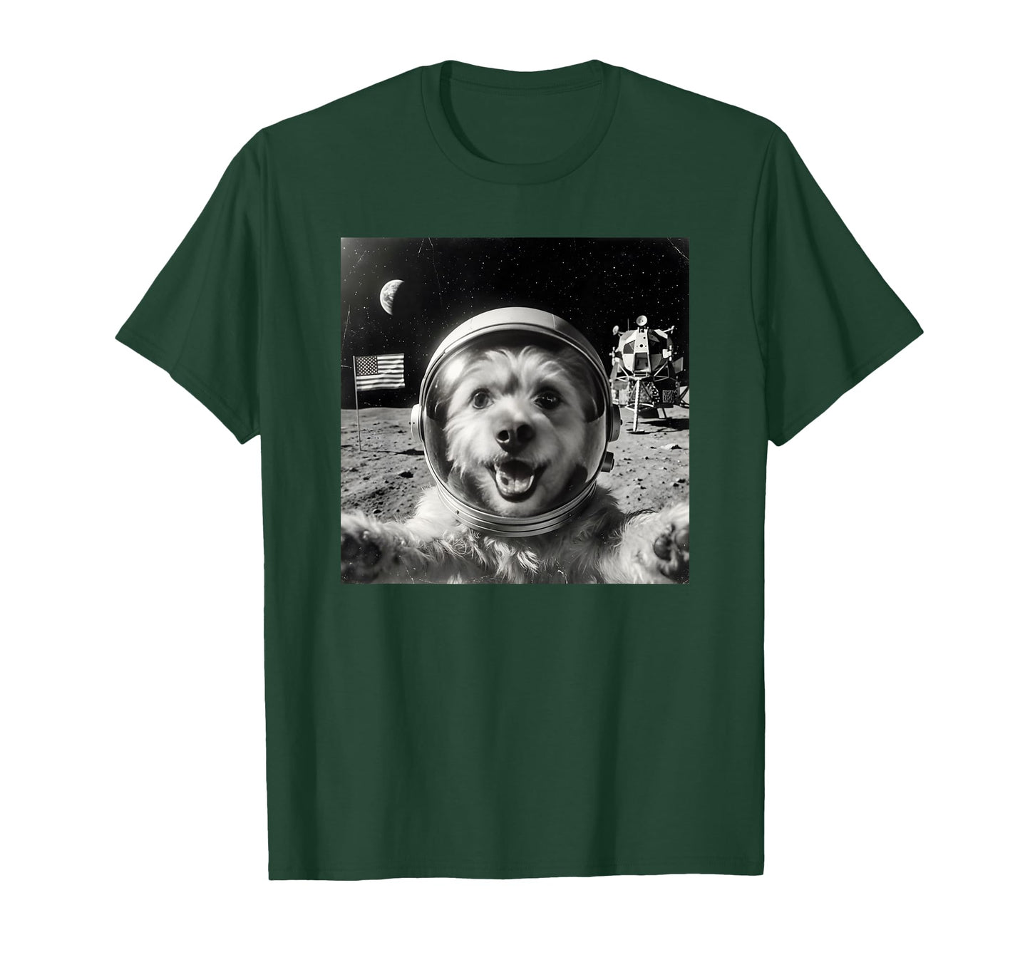 Funny Dog Moon Astronaut - Space Lover Gift T-Shirt