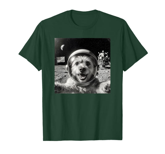 Funny Dog Moon Astronaut - Space Lover Gift T-Shirt