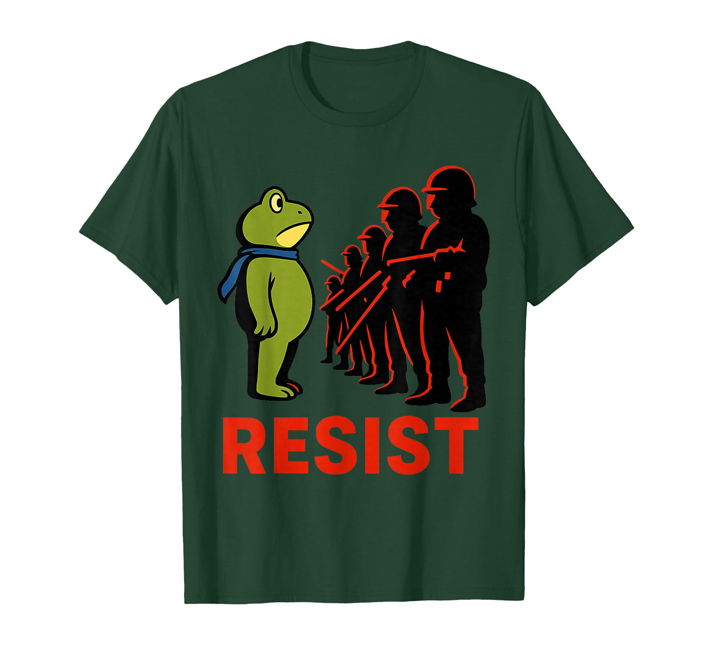 Retro Vintage Portland Frog Protest Funny Frog Resist 2025 T-Shirt
