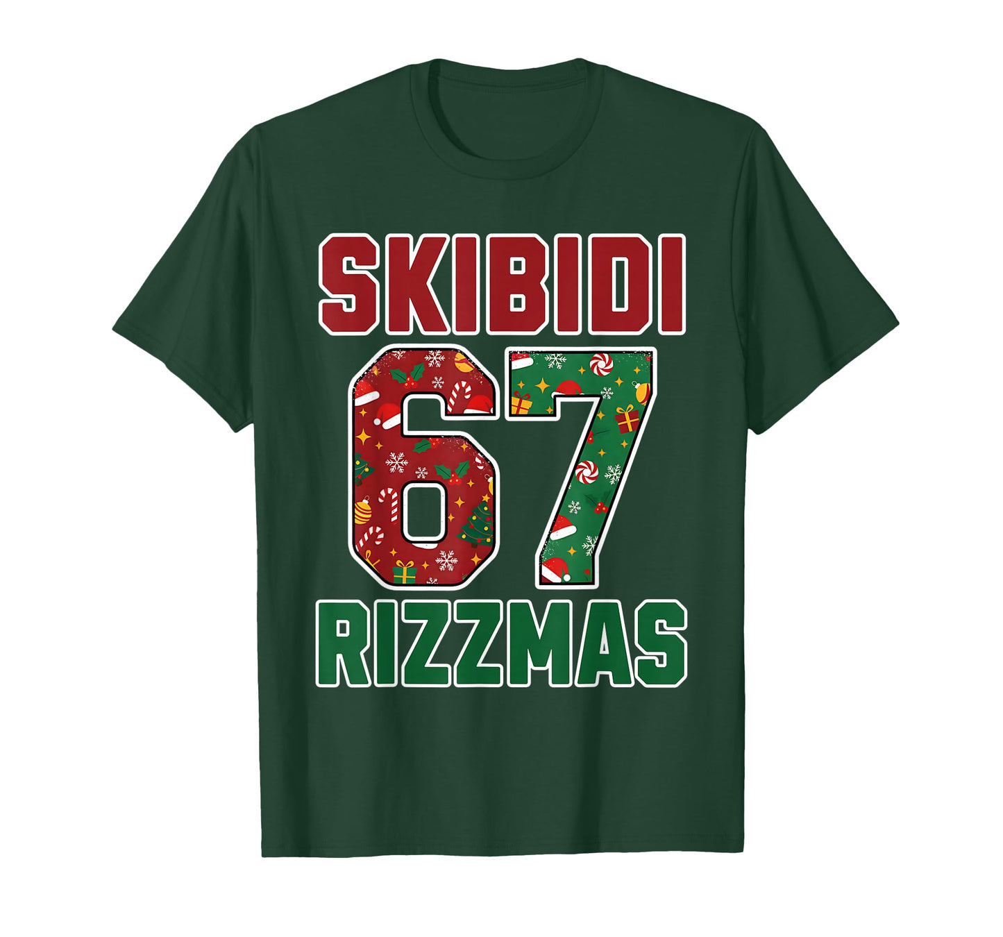Rizz Christmas 67 Funny Xmas Gen Alpha Skibidi Rizzmas 67 T-Shirt