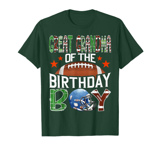 Great Grandma of The Birthday Boy Game Day Football Lover T-Shirt