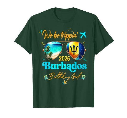 Barbados Vacation 2026 Straight Trippin' Birthday Cruise T-Shirt