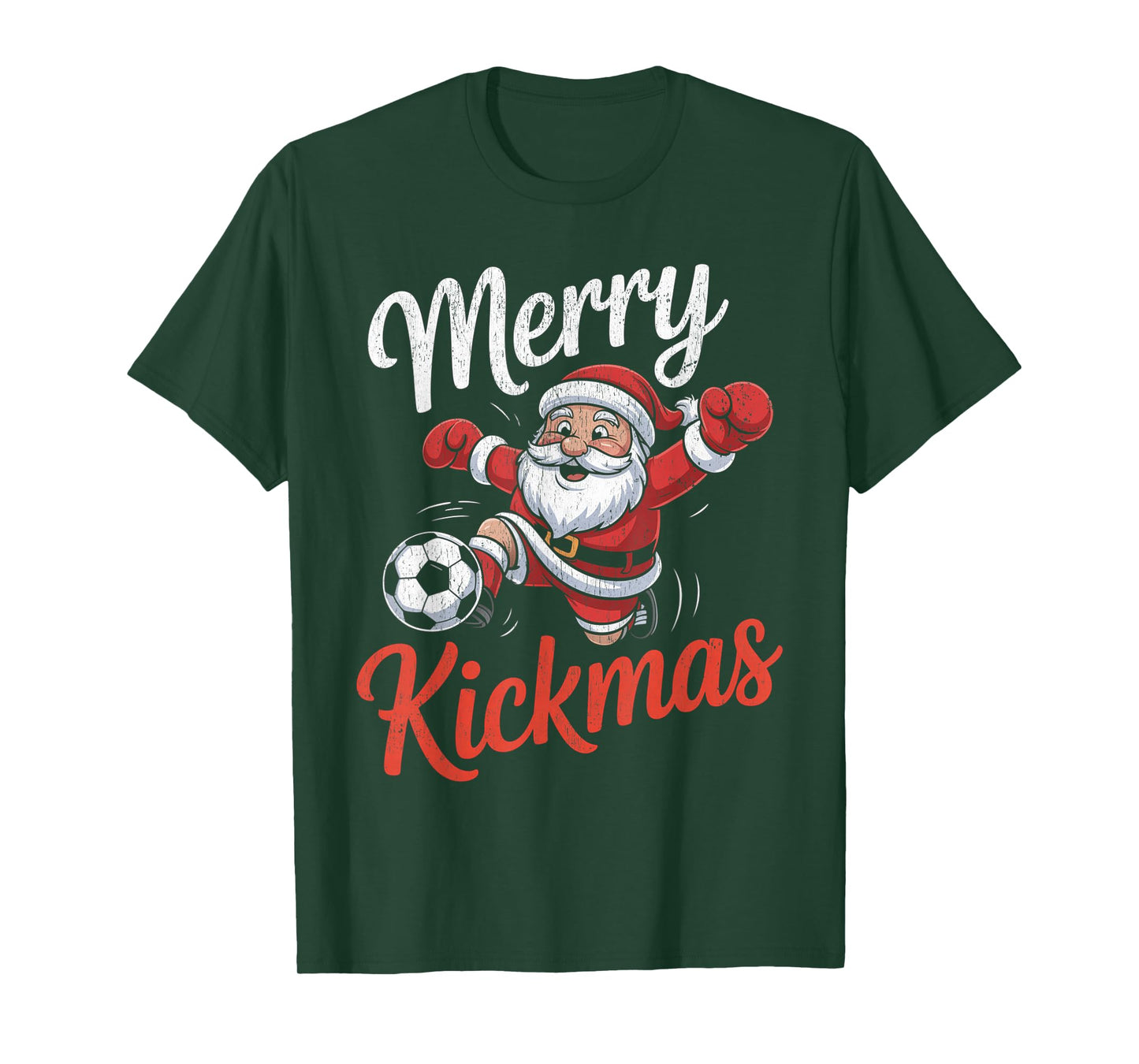Merry Kickmas Funny Christmas Soccer Xmas T-Shirt