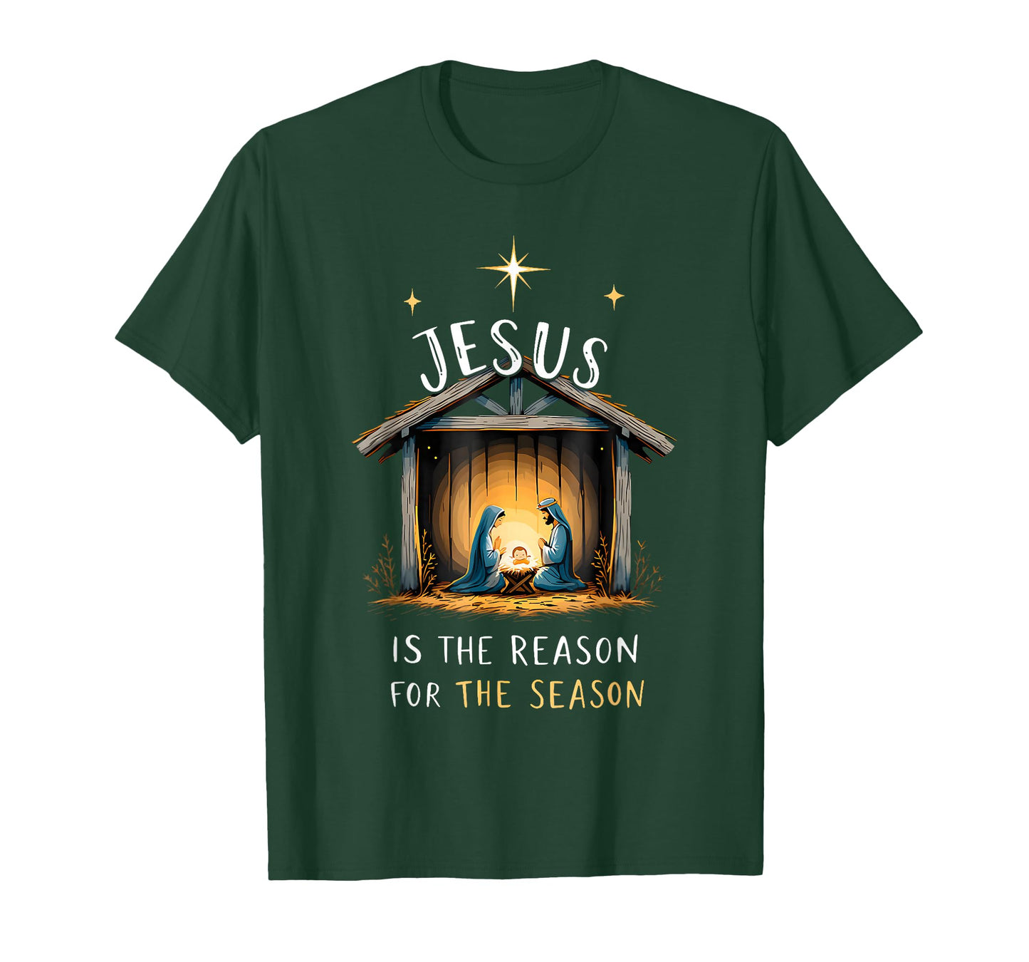 Jesus is The Reason for The Season Christmas Xmas Christian T-Shirt